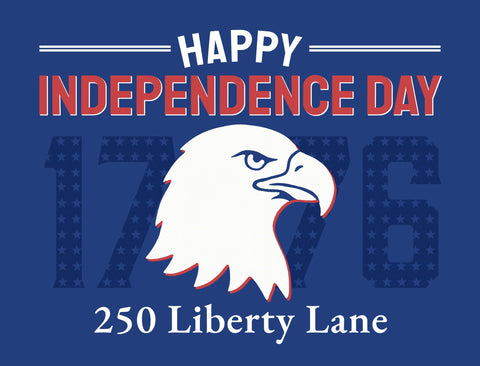 Happy Independence Day Eagle Custom Yardsy Sign yard sign