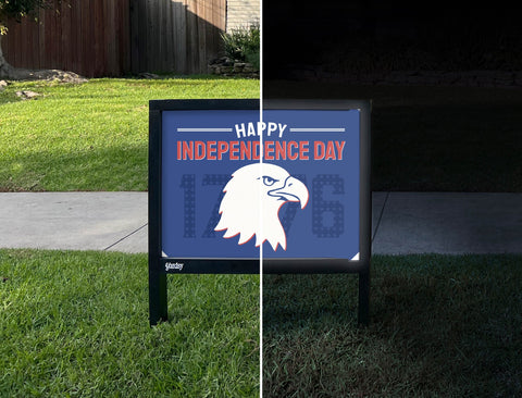 Happy Independence Day Eagle Yardsy Sign yard sign