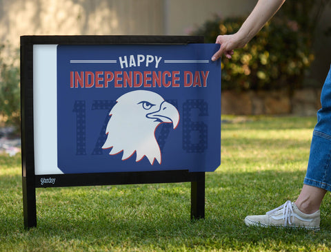 Happy Independence Day Eagle Yardsy Sign yard sign