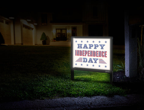 Happy Independence Day Yardsy Sign Mailbox