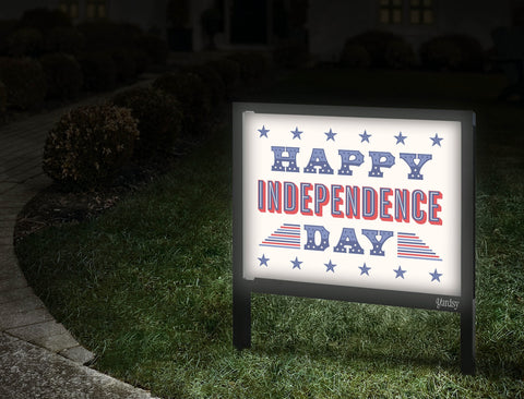 Happy Independence Day Yardsy Sign Walkway