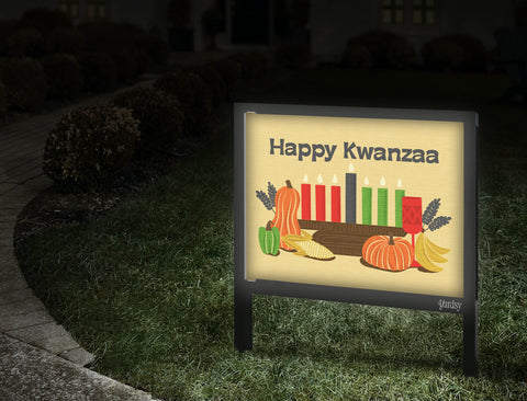 Happy Kwanzaa Yardsy Sign Walkway.Jpg