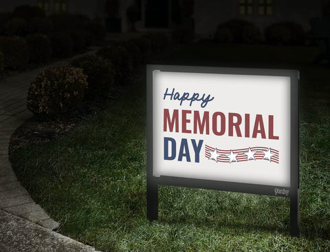 Happy Memorial Day Yardsy Sign Walkway