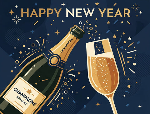 Happy New Year Toast Yardsy Sign yard sign