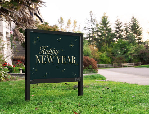 Happy New Year Yard Sign Yard