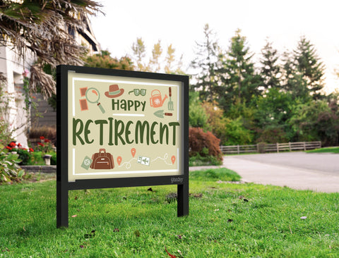 Happy Retirement Hobbies Yardsy Sign Yard