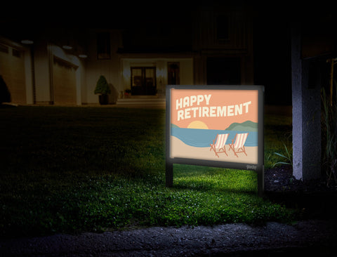 Happy Retirement Vacation Yardsy Sign Mailbox