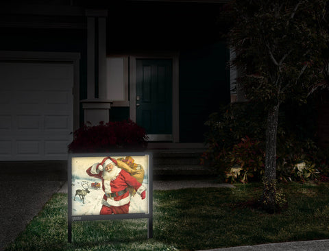 Happy Santa Christmas Classic Yardsy Sign Front Door.Jpg