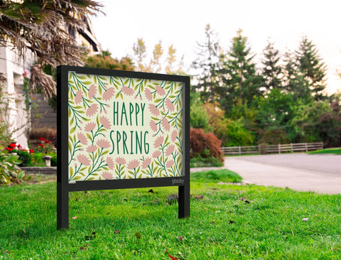 Happy Spring Ditsy Flower Yardsy Sign Yard