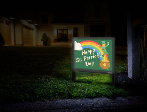 Happy St Patricks Day Leprechaun Yardsy Sign Mailbox