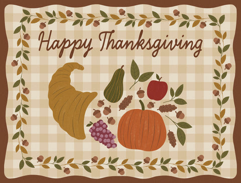 Happy Thanksgiving Fall Cornucopia Yardsy Sign yard sign