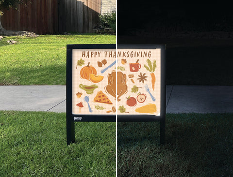 Happy Thanksgiving Feast Yardsy Sign yard sign