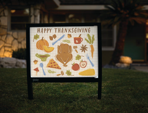 Happy Thanksgiving Feast Yardsy Sign yard sign