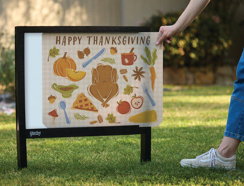 Happy Thanksgiving Feast Yardsy Sign yard sign