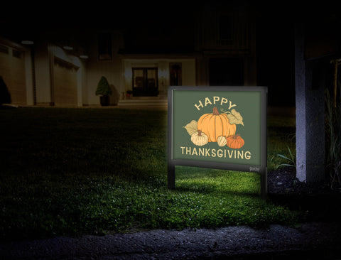Happy Thanksgiving Pumpkin Arrangement Yardsy Sign Mailbox