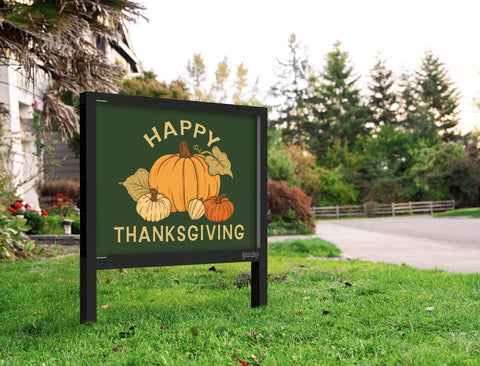 Happy Thanksgiving Pumpkin Arrangement Yardsy Sign Yard