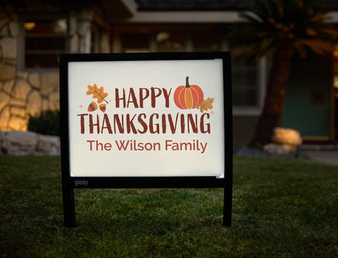 Happy Thanksgiving Pumpkin Custom Yardsy Sign yard sign