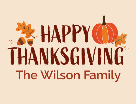 Happy Thanksgiving Pumpkin Custom Yardsy Sign yard sign