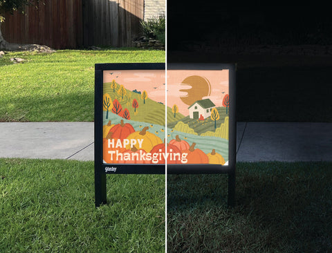 Happy Thanksgiving Scene Yardsy Sign yard sign