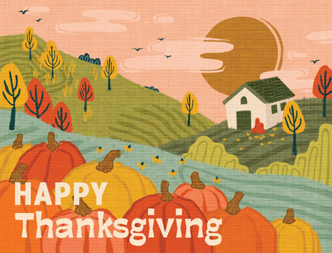 Happy Thanksgiving Scene Yardsy Sign yard sign