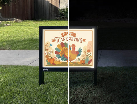 Happy Thanksgiving Turkey Yardsy Sign yard sign