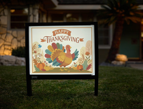 Happy Thanksgiving Turkey Yardsy Sign yard sign