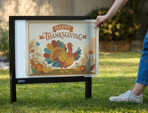 Happy Thanksgiving Turkey Yardsy Sign yard sign