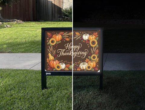 Happy Thanksgiving Wreath Yardsy Sign yard sign