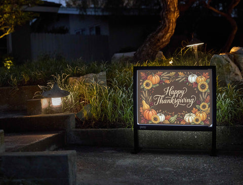Happy Thanksgiving Wreath Yardsy Sign yard sign