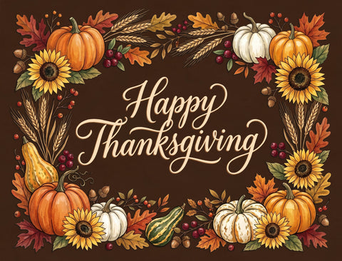 Happy Thanksgiving Wreath Yardsy Sign yard sign