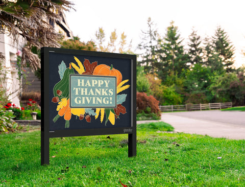 Happy Thanksgiving Yard Sign Yard