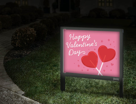 Happy Valentines Day Candy Yardsy Sign Walkway