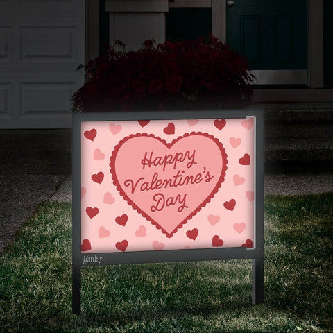 Happy Valentines Day Heart Yardsy Sign Front Door.Jpg