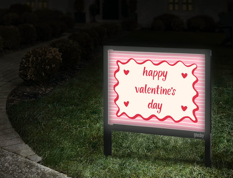 Happy Valentines Day Yardsy Sign Walkway.Jpg