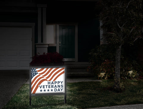 Happy Veterans Day Yardsy Sign Front Door