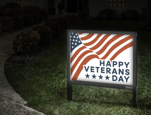 Happy Veterans Day Yardsy Sign Walkway