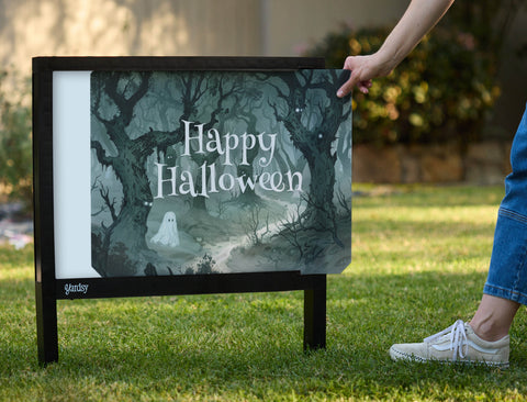 Happy Halloween Ghost Yardsy Sign - Interchangeable
