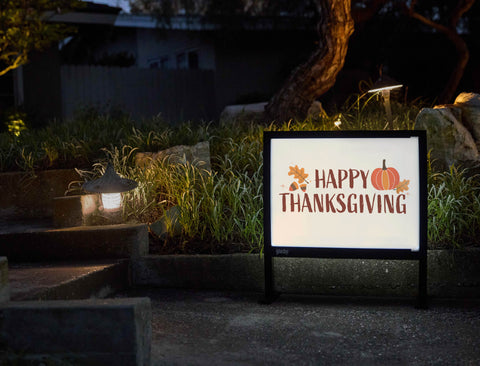 Happy Thanksgiving Pumpkin Yardsy Sign - Flat Feet