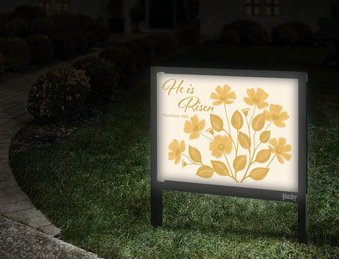 He Is Risen Yardsy Sign Walkway
