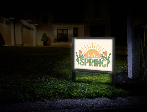 Hello Spring Sun Yardsy Sign Mailbox