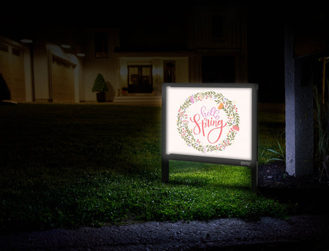 Hello Spring Wreath Yardsy Sign Mailbox.Jpg