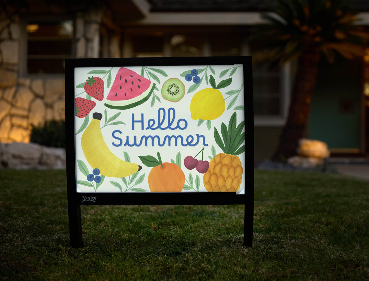 Hello Summer Fruit Yardsy Sign