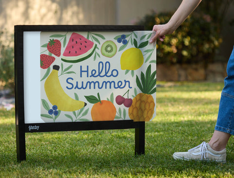 Hello Summer Fruit Yardsy Sign yard sign