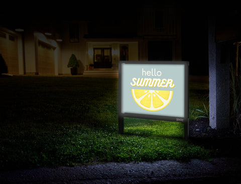 Hello Summer Lemon Yardsy Sign Mailbox