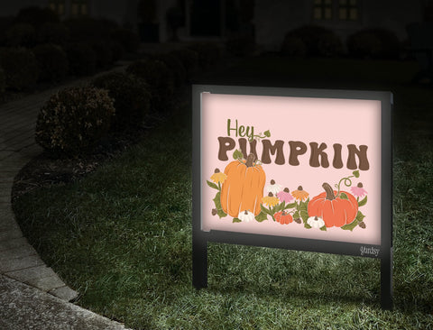 Hey Pumpkin Yardsy Sign Walkway