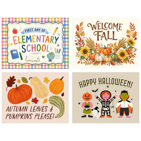 School, Fall, & Halloween Bundle (Inserts Only) — bundle preview