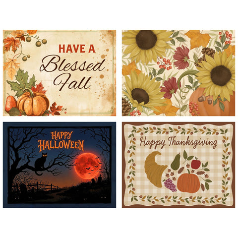 Decorative Fall & Spooky Halloween Bundle (Inserts Only) — bundle preview