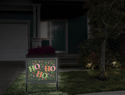 Ho Ho Ho Yard Sign Front Door