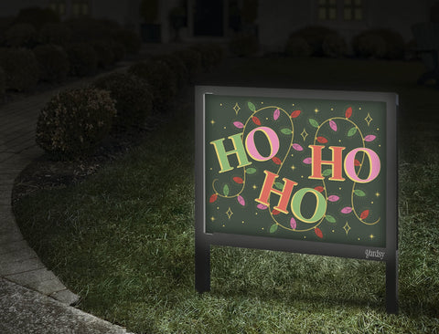 Ho Ho Ho Yard Sign Walkway