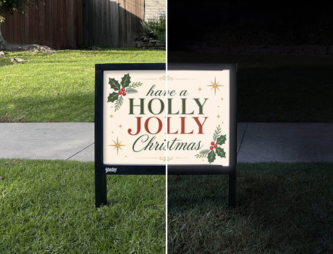 Holly Jolly Christmas Yardsy Sign yard sign